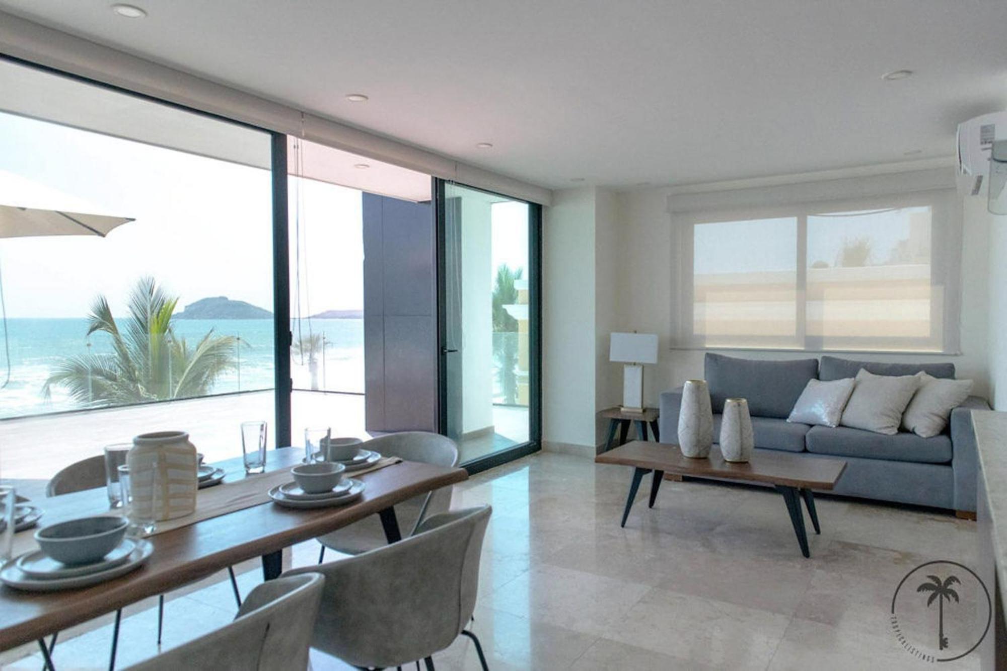 Terraza Con Vista Al Mar Y A Atardeceres Apartamento Mazatlán Exterior foto