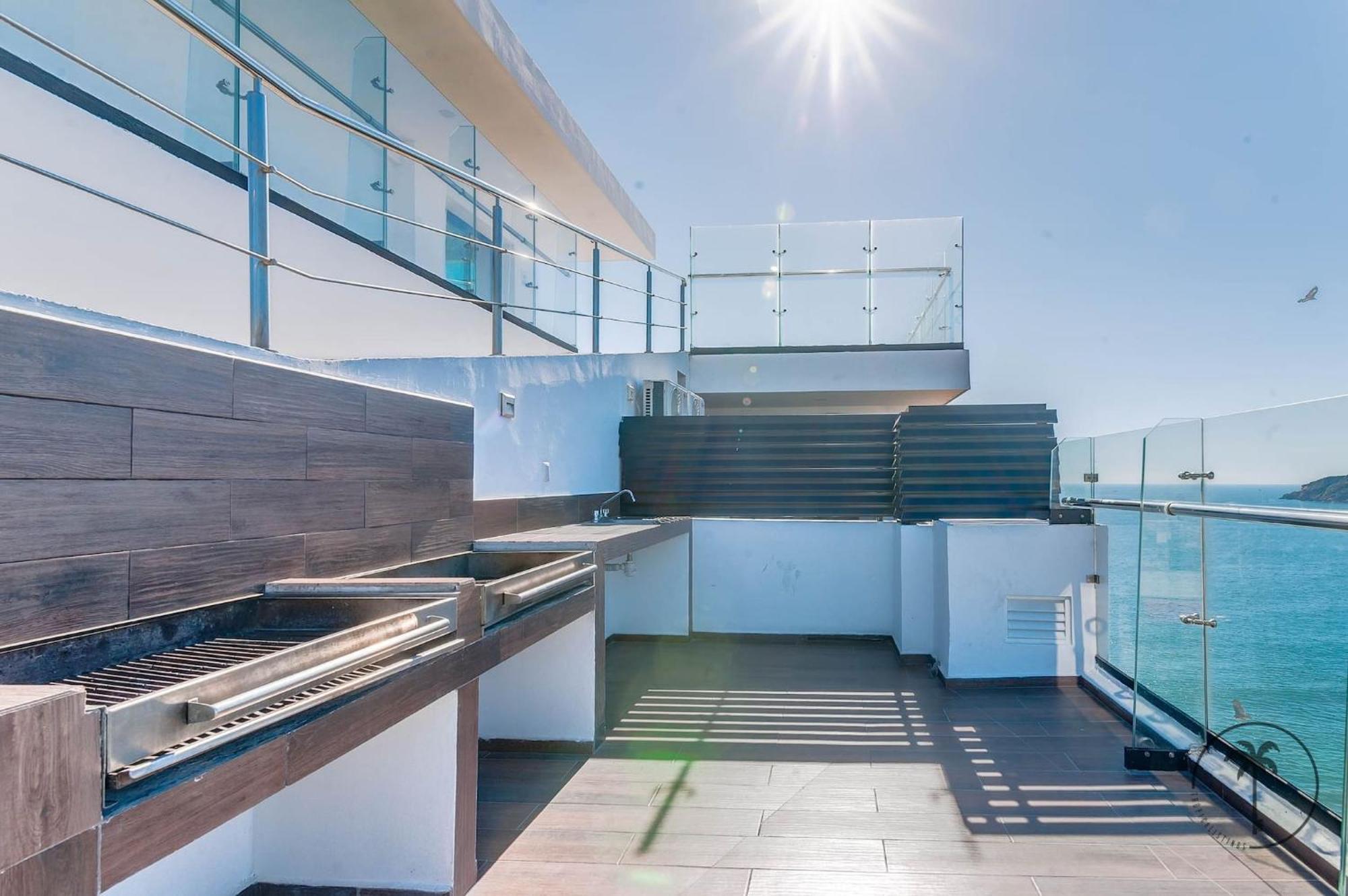 Terraza Con Vista Al Mar Y A Atardeceres Apartamento Mazatlán Exterior foto