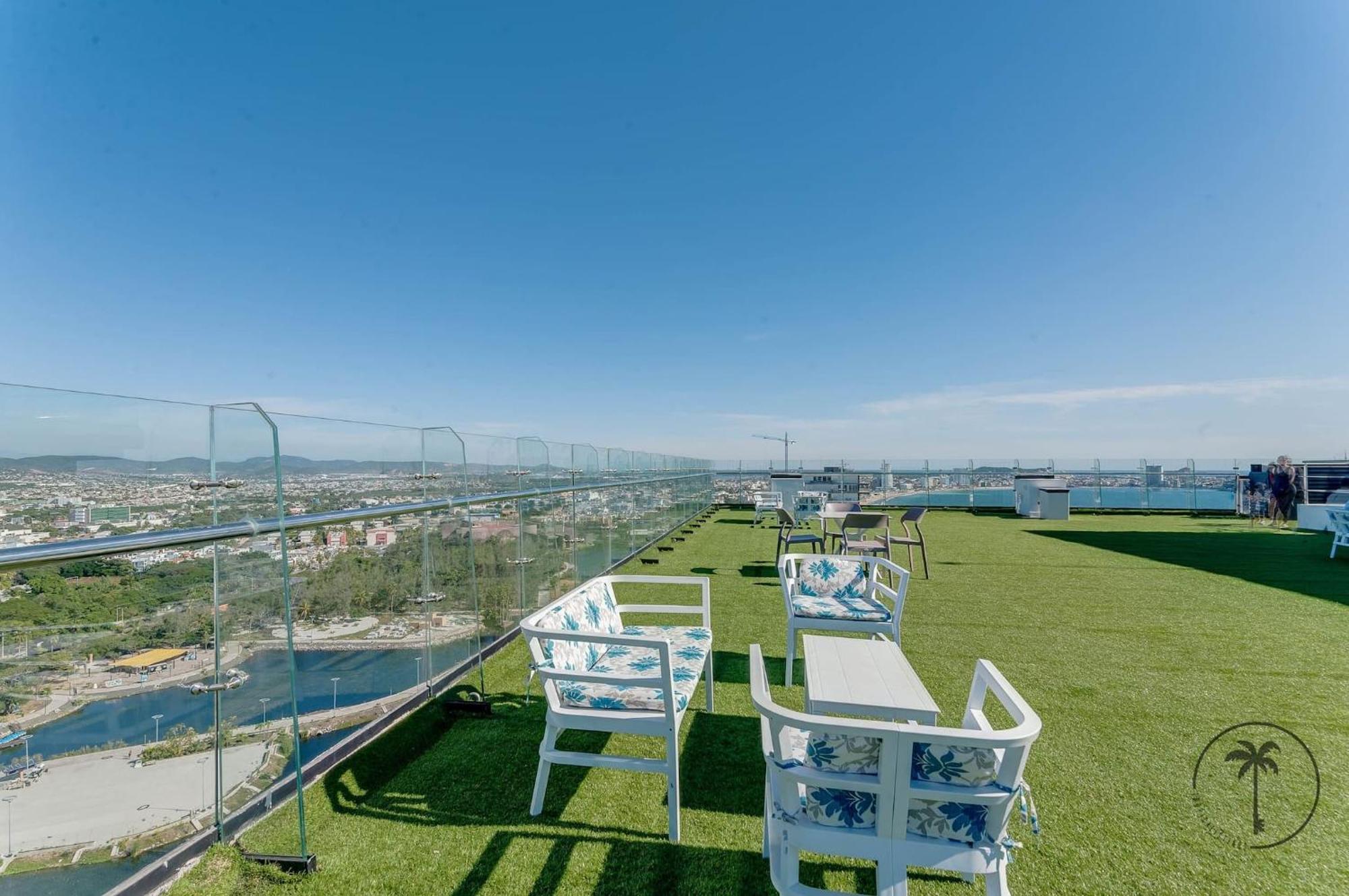 Terraza Con Vista Al Mar Y A Atardeceres Apartamento Mazatlán Exterior foto